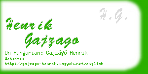 henrik gajzago business card